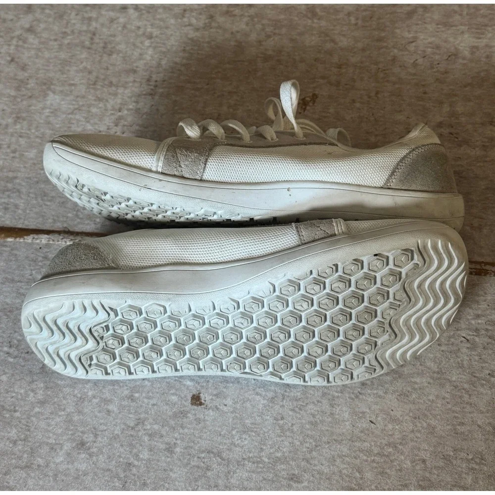 HobiBear Barefoot Sneakers M 9.5 W 11.5 White Canvas Lace Up Minimalist‎ EU 43